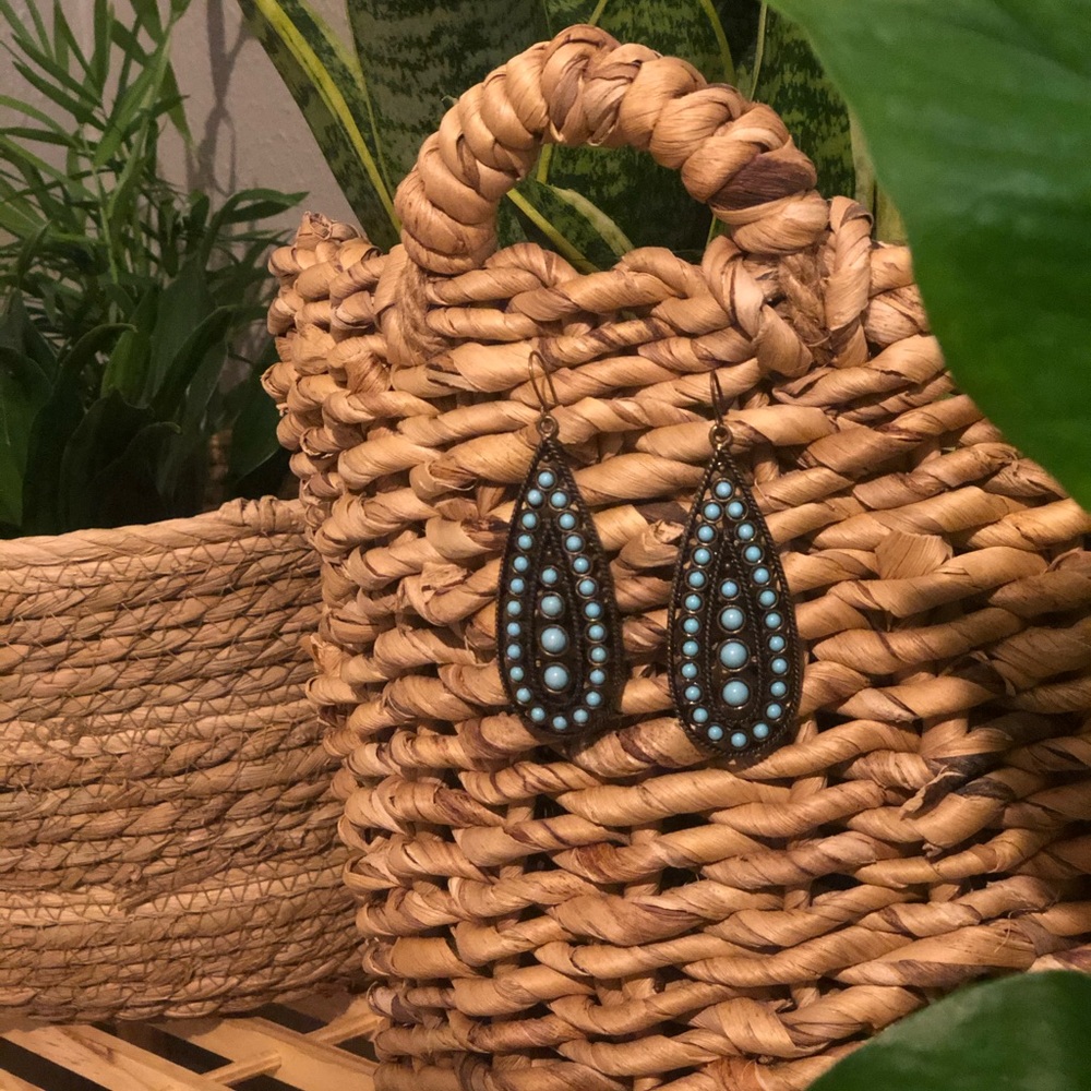 Turquoise Teardrop Earrings!